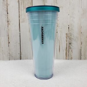 Starbucks Tumbler Cup Blue Turquoise 24oz
